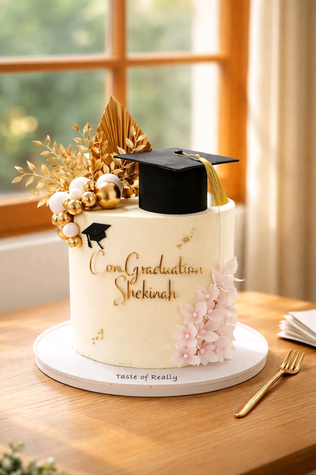Elegant Graduation Celebration Cake